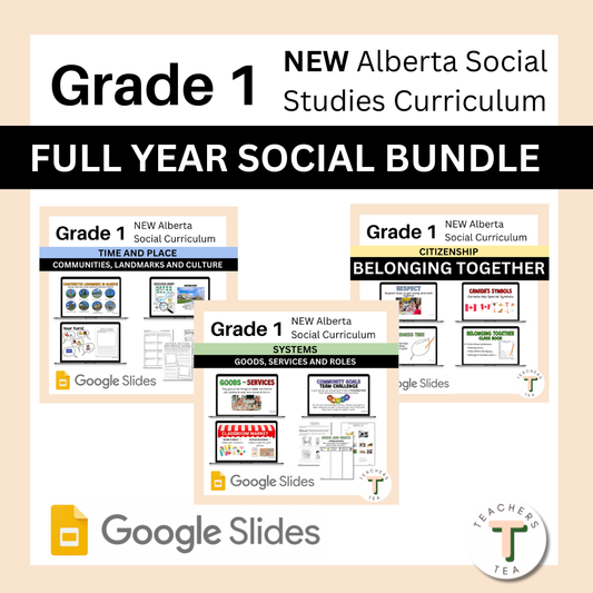 Alberta Grade 1 New Social Curriculum - FULL YEAR BUNDLE