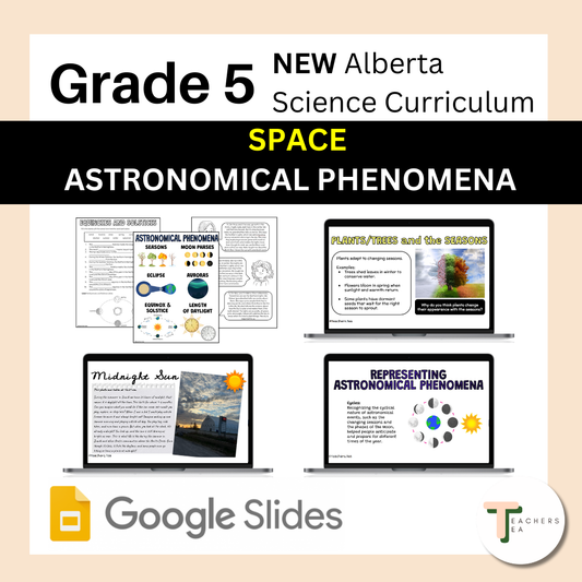 Alberta Grade 5 New Science Curriculum - SPACE - Astronomical Phenomena