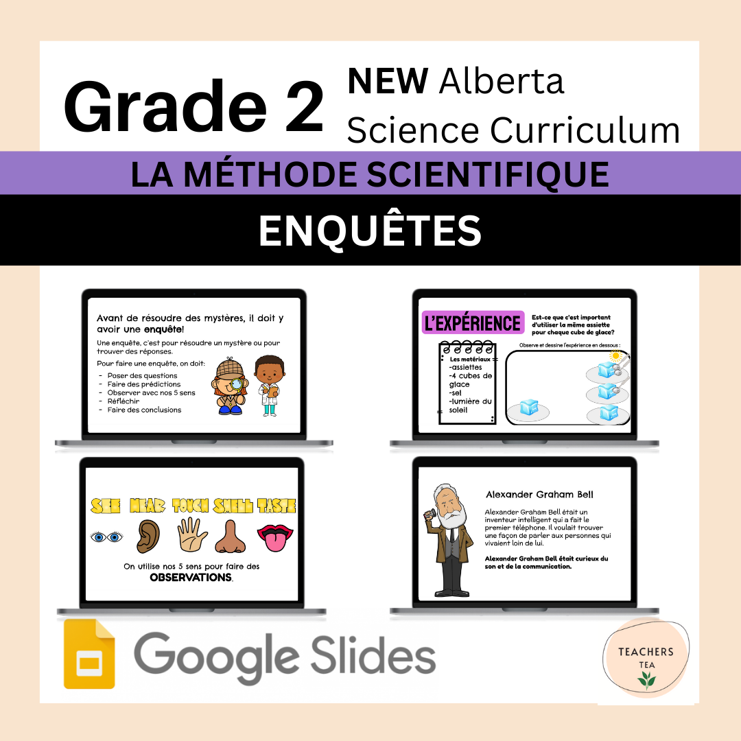 Alberta Grade 2 New Science FRENCH - SCIENTIFIC METHODS - Investigations