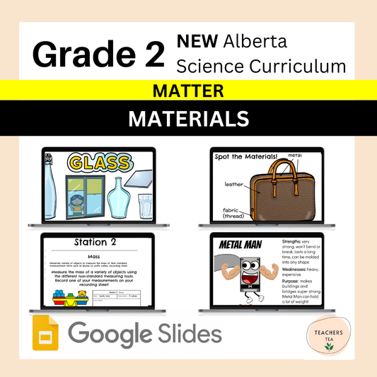 Alberta Grade 2 New Science Curriculum [ENGLISH] - MATTER - Materials