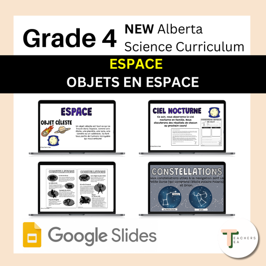 Alberta Grade 4 New Science Curriculum FRENCH - SPACE - Objects in Space