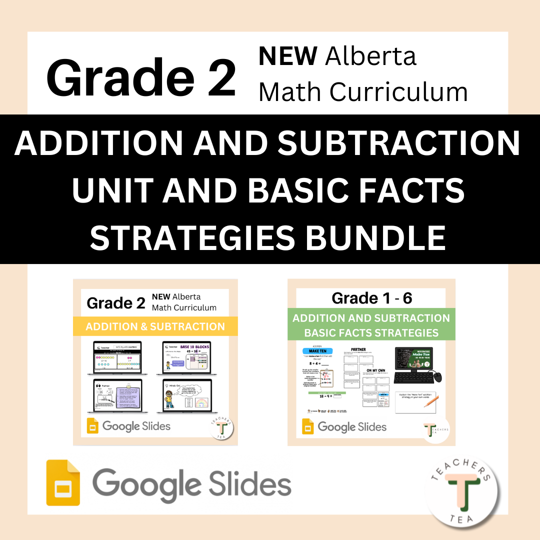 Alberta - Gr 2 Math Addition and Subtraction and Basic Facts Strategies BUNDLE