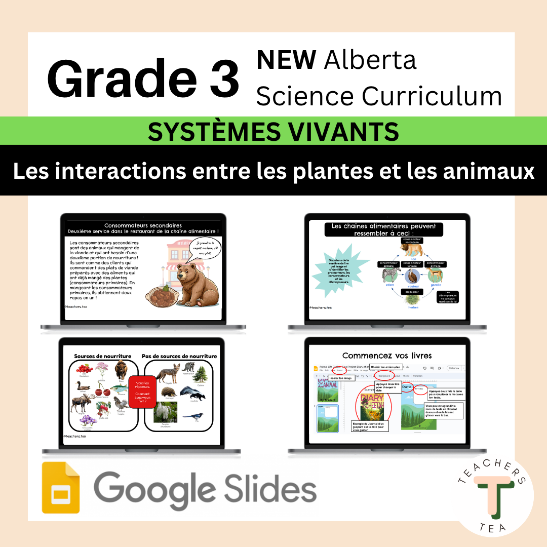 Alberta Grade 3 New Science FRENCH - LIVING SYSTEMS - Plant and Animal Growth