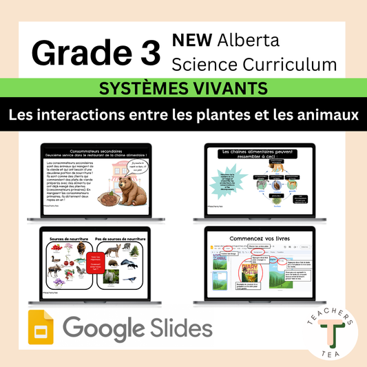 Alberta Grade 3 New Science FRENCH - LIVING SYSTEMS - Plant and Animal Growth