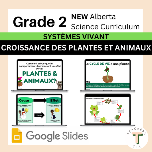 Alberta Grade 2 New Science -FRENCH -  LIVING SYSTEMS - Plant and Animal Growth