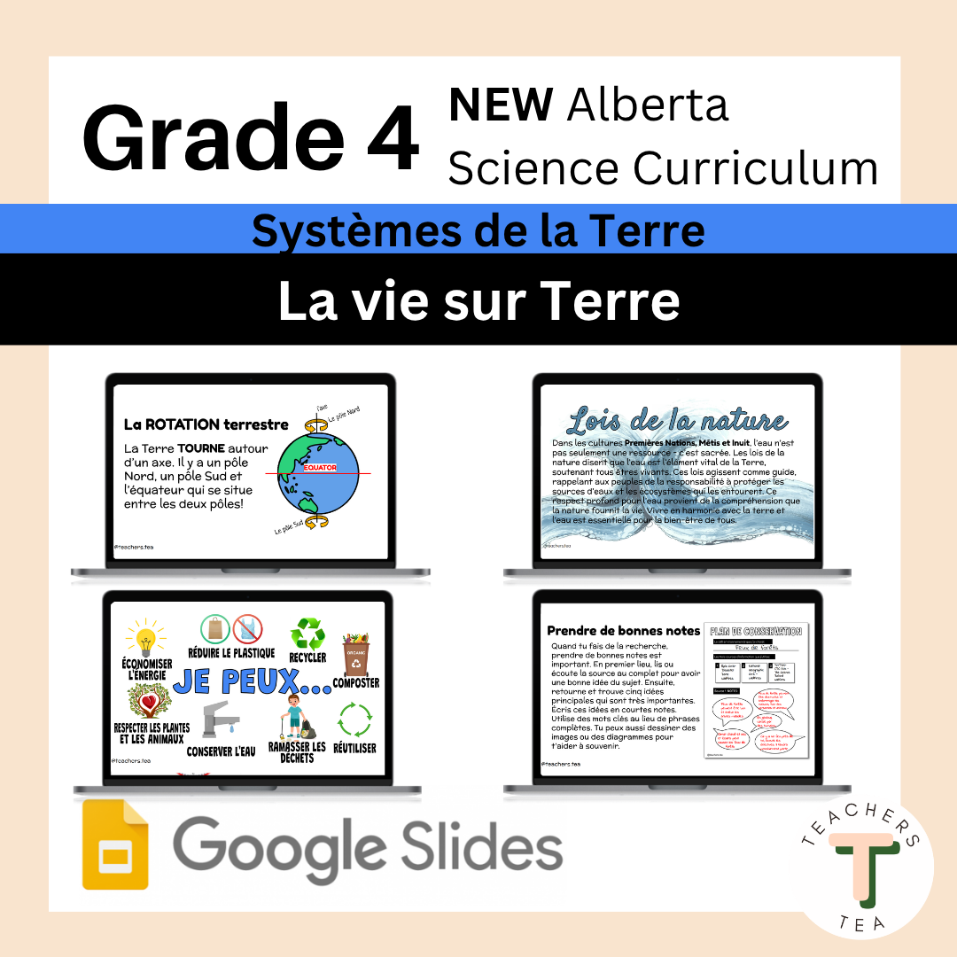 Alberta Grade 4 New Science Curriculum FRENCH - EARTH SYSTEMS - Life on Earth