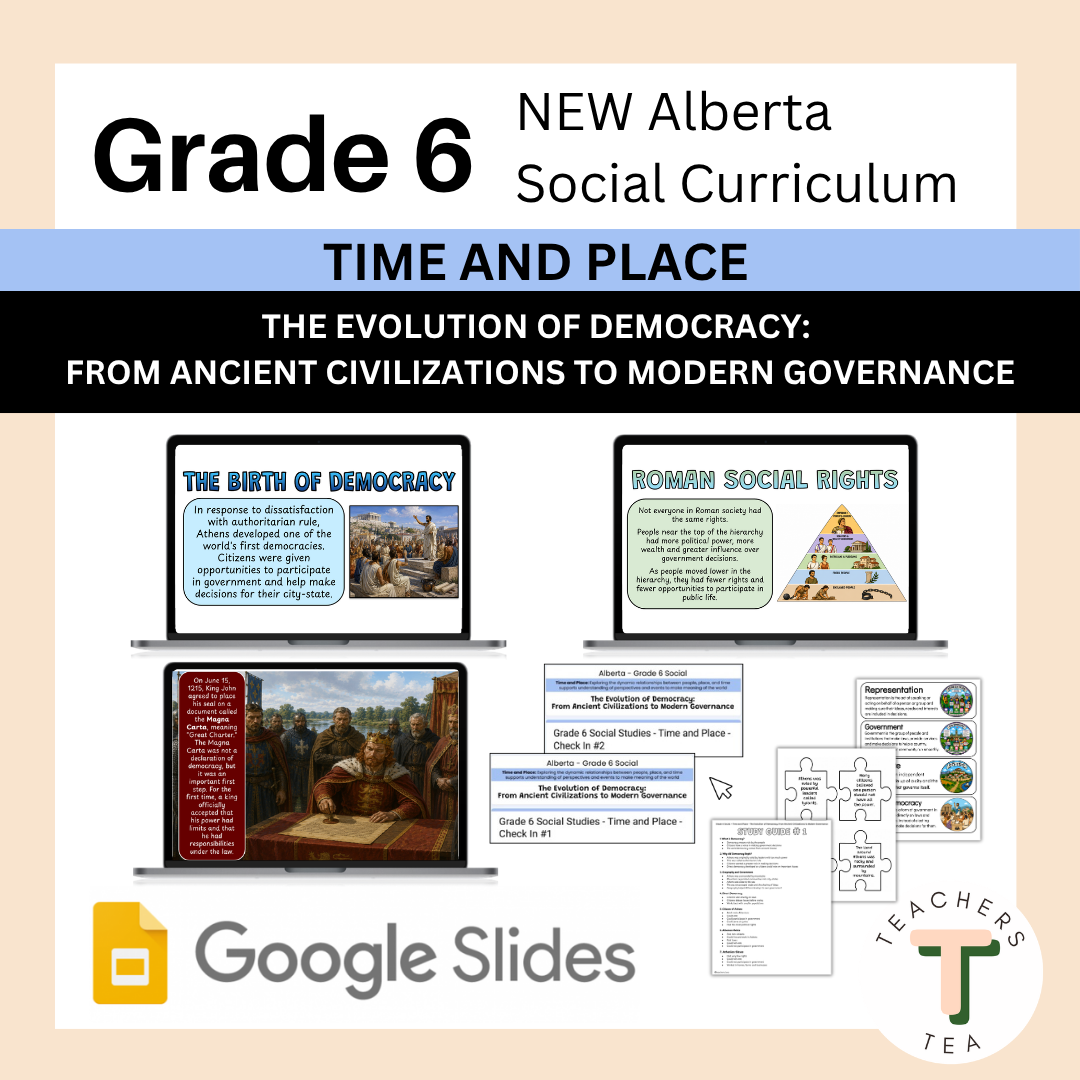 Alberta Grade 6 Social Studies NEW curriculum BUNDLE - FULL YEAR RESOURCE