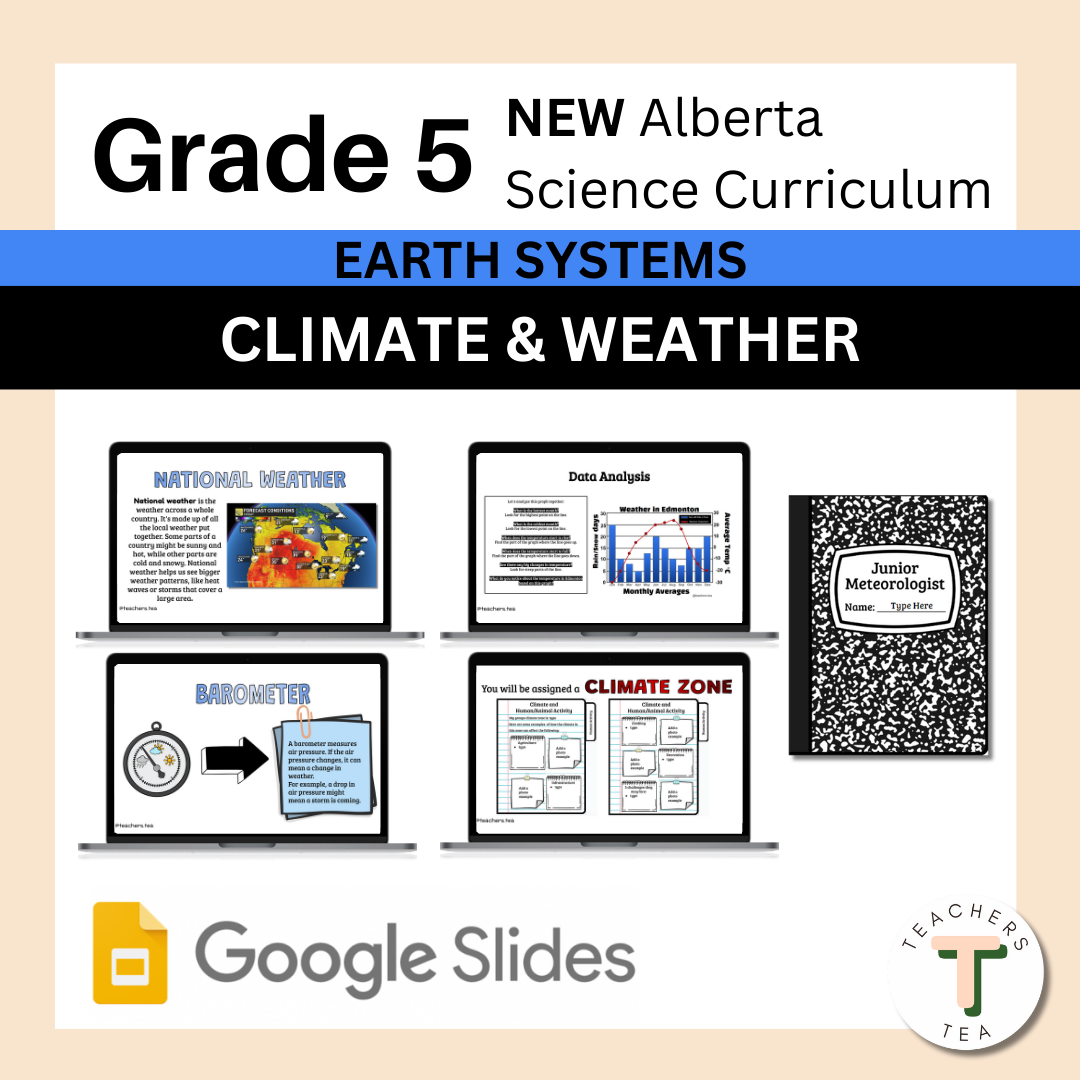 Alberta Grade 5 New Science Curriculum - EARTH SYSTEMS - Weather & Climate