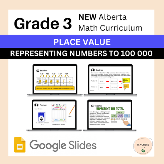 Alberta Grade 3 Math - Place Value to 100 000 - Google Slides COMPLETE UNIT