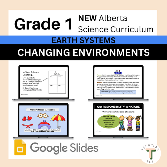 Alberta Grade 1 New Science Curriculum - EARTH SYSTEMS - Changing Environments